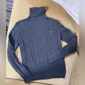 Izod Heather gray turtleneck sweater - 100% cotton small